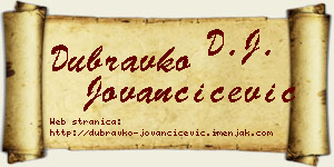 Dubravko Jovančićević vizit kartica